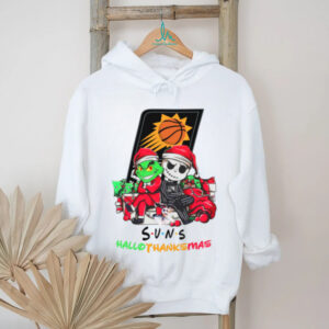 Official Baby Grinch And Jack Skellington Phoenix Suns Logo Hallothanksmas 2024 T Shirt
