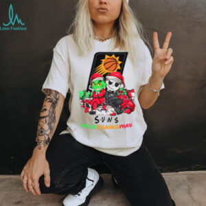 Official Baby Grinch And Jack Skellington Phoenix Suns Logo Hallothanksmas 2024 T Shirt