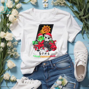 Official Baby Grinch And Jack Skellington Phoenix Suns Logo Hallothanksmas 2024 T Shirt