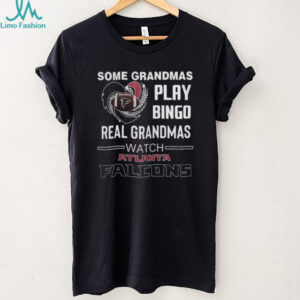 Official Real Grandmas Watch Atlanta Falcons Diamond Heart Shirt