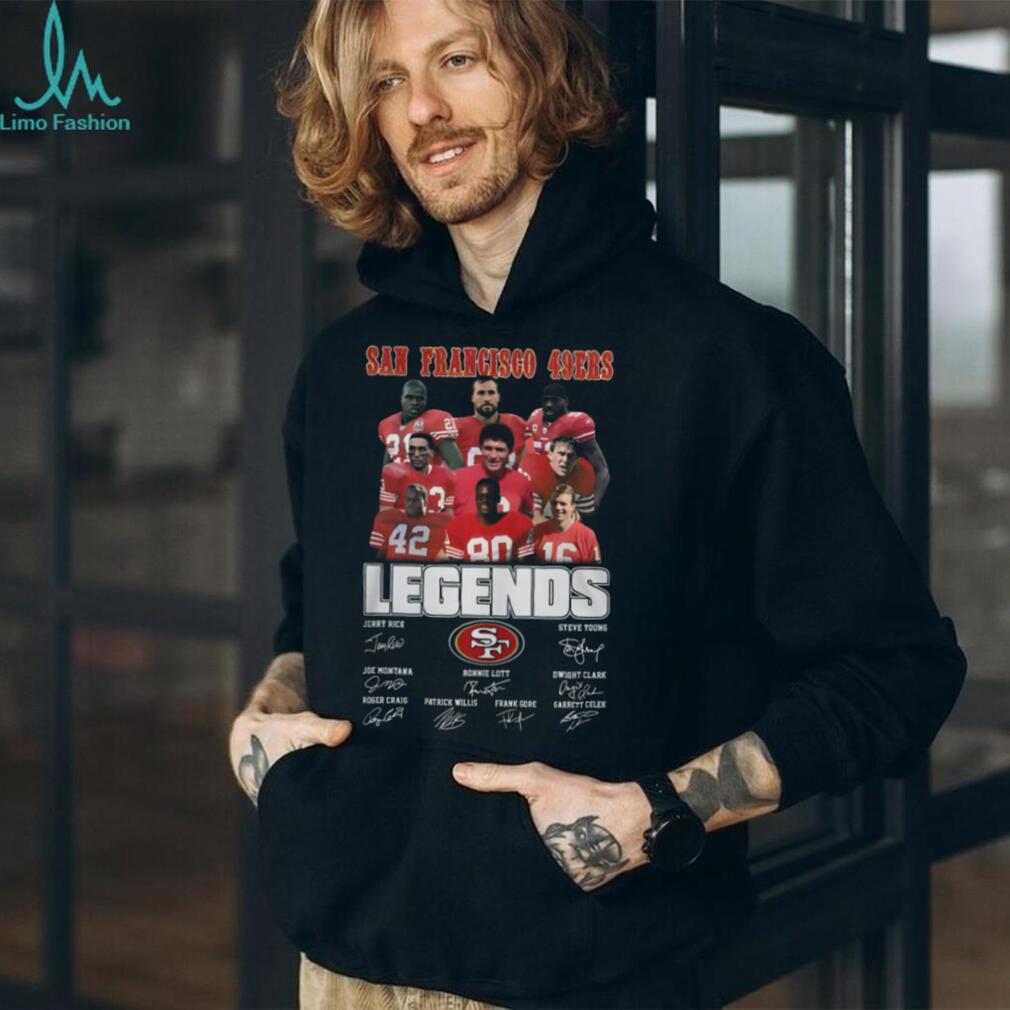 Official San Francisco 49ers Legends Signatures T Shirt Official San Francisco 49ers Legends Signatures T Shirt