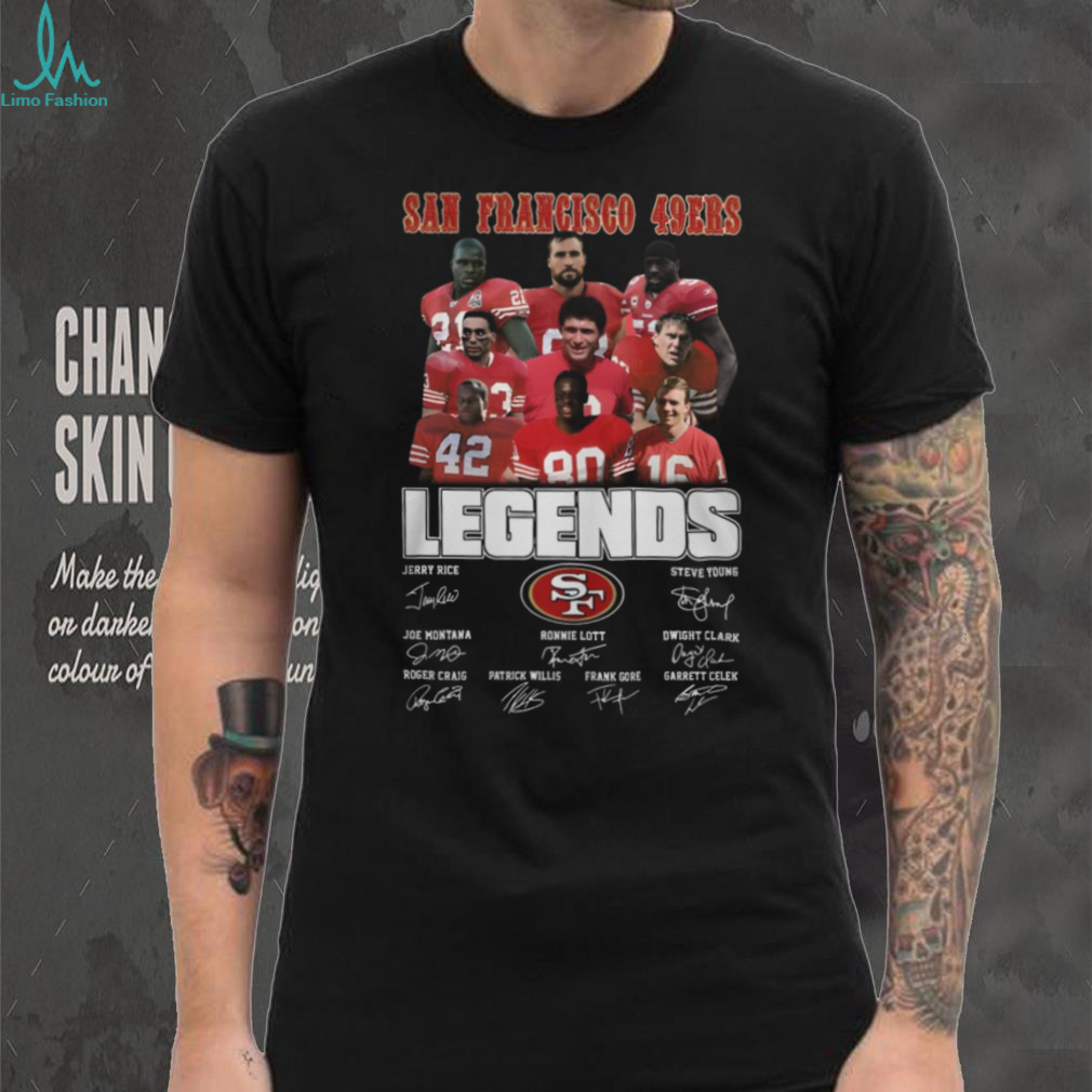 Official San Francisco 49ers Legends Signatures T Shirt Official San Francisco 49ers Legends Signatures T Shirt