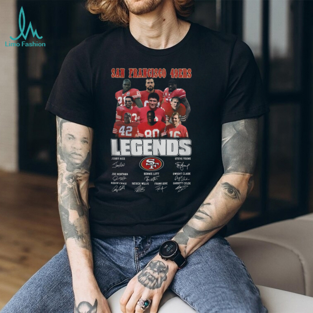 Official San Francisco 49ers Legends Signatures T Shirt Official San Francisco 49ers Legends Signatures T Shirt