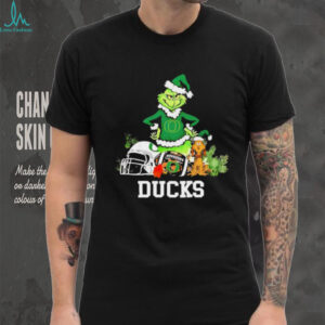 Oregon Ducks The Grinch and Max helmet Christmas 2025 shirt