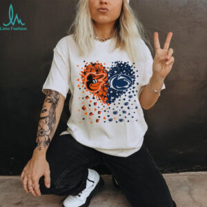 Orioles and Nittany Lions Split Heart T Shirt