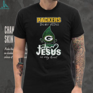 Packers in my Veins, Jesus in my Heart T Shirt