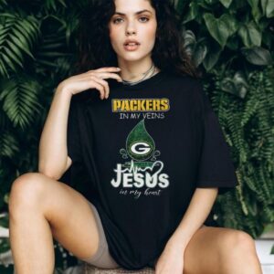 Packers in my Veins, Jesus in my Heart T Shirt