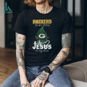 Packers in my Veins, Jesus in my Heart T Shirt