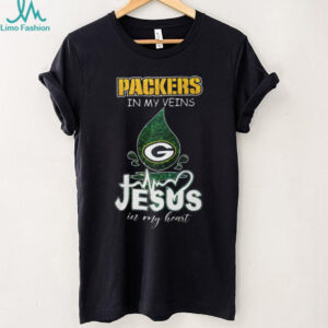 Packers in my Veins, Jesus in my Heart T Shirt