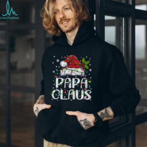 Papa Claus Christmas Lights Pajama Family Matching T Shirt
