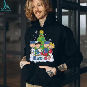 Peanuts Characters X Detroit Sports Teams Merry Christmas T Shirt