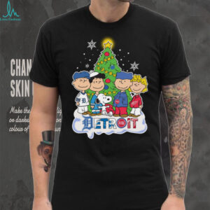 Peanuts Characters X Detroit Sports Teams Merry Christmas T Shirt