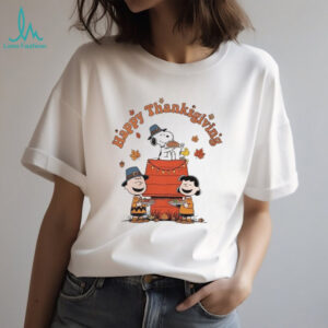 Peanuts Happy Thanksgiving Charlie Snoopy Woodstock T Shirt