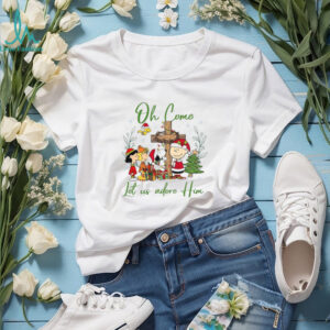 Peanuts Oh Come Let Us Adore Him Christmas T Shirt