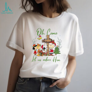 Peanuts Oh Come Let Us Adore Him Christmas T Shirt