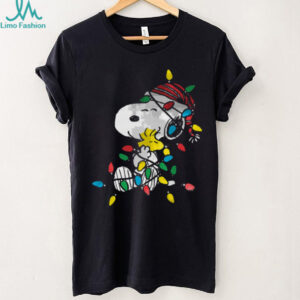 Peanuts   Snoopy Woodstock Christmas Lights T Shirt