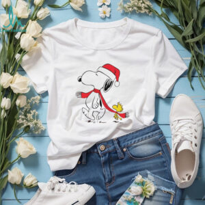 Peanuts Snoopy and Woodstock Holiday Hug T Shirt Peanuts Snoopy and Woodstock Holiday Hug T Shirt