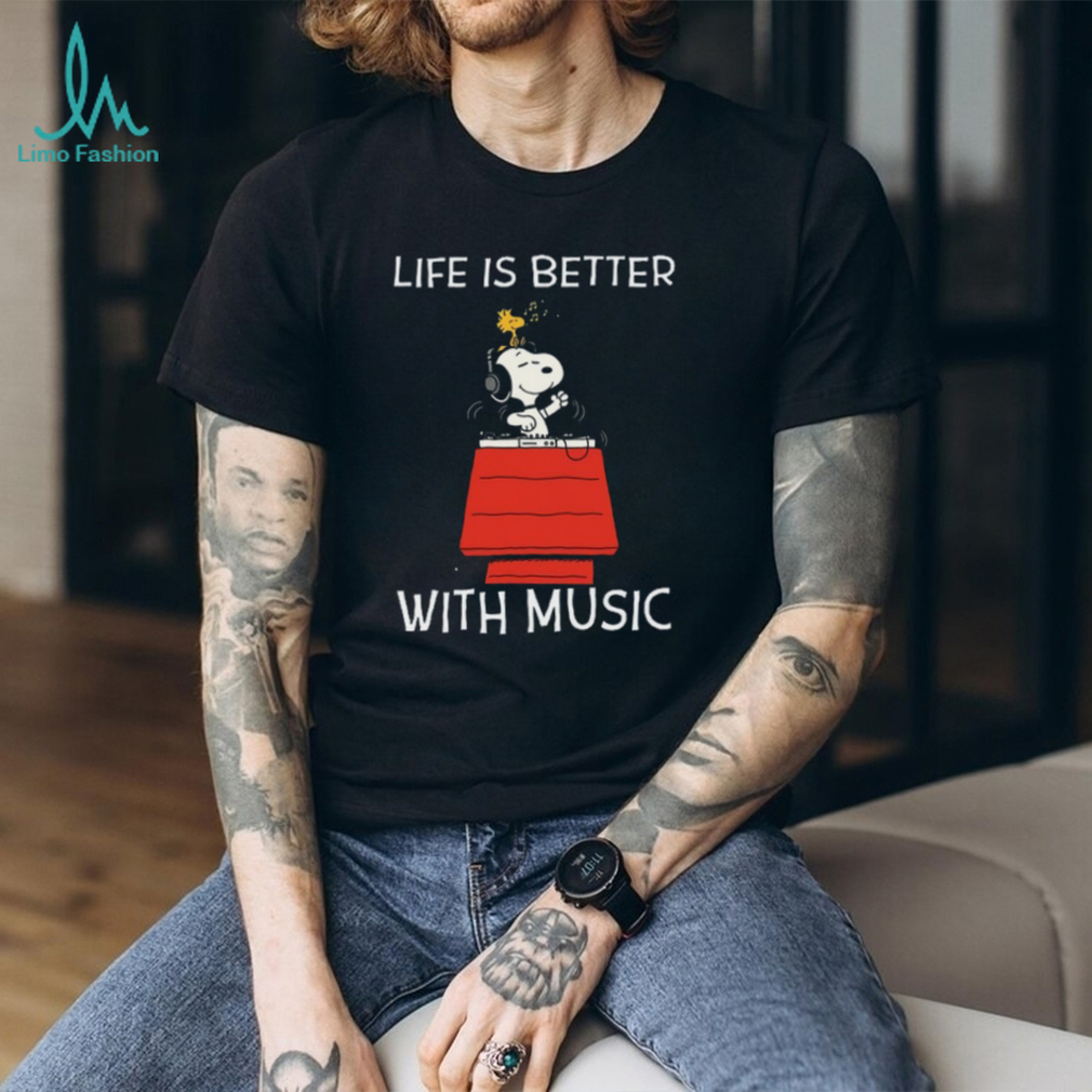 Peanuts Snoopy and Woodstock Music Lover’s T Shirt Peanuts Snoopy and Woodstock Music Lover’s T Shirt