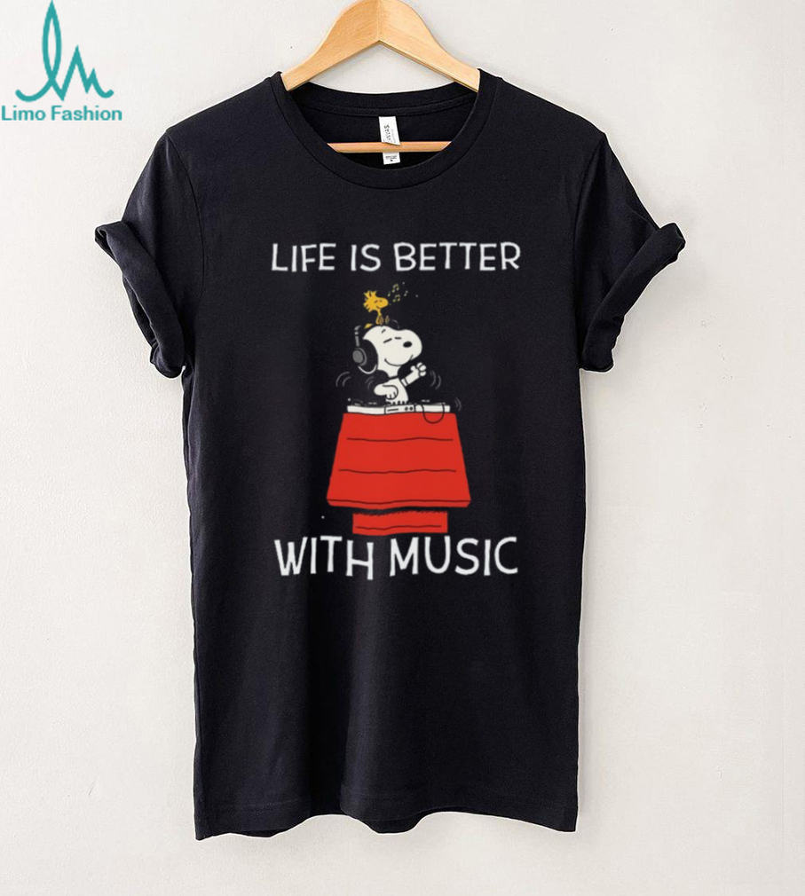 Peanuts Snoopy and Woodstock Music Lover’s T Shirt Peanuts Snoopy and Woodstock Music Lover’s T Shirt