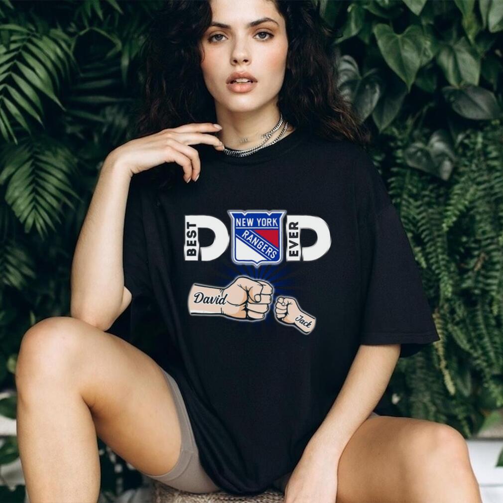 Personalized David & Jack New York Rangers Dad T Shirt Personalized David & Jack New York Rangers Dad T Shirt