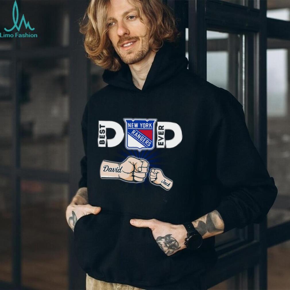 Personalized David & Jack New York Rangers Dad T Shirt Personalized David & Jack New York Rangers Dad T Shirt