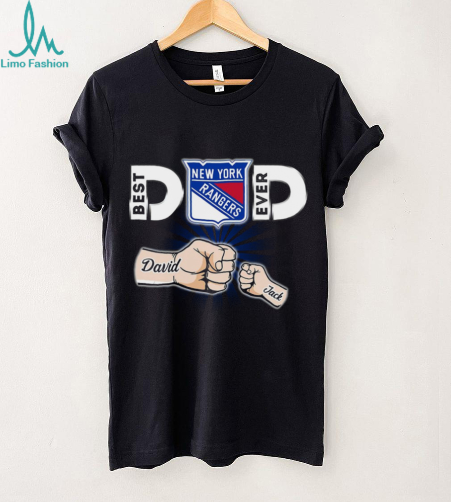 Personalized David & Jack New York Rangers Dad T Shirt Personalized David & Jack New York Rangers Dad T Shirt