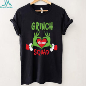 Personalized Name Green Guy Squad Heart T Shirt