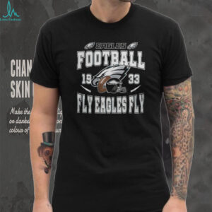 Philadelphia Eagles Football Fly Eagles Fly Black T Shirt