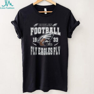Philadelphia Eagles Football Fly Eagles Fly Black T Shirt