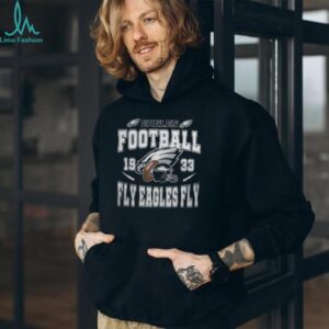 Philadelphia Eagles Football Fly Eagles Fly Black T Shirt