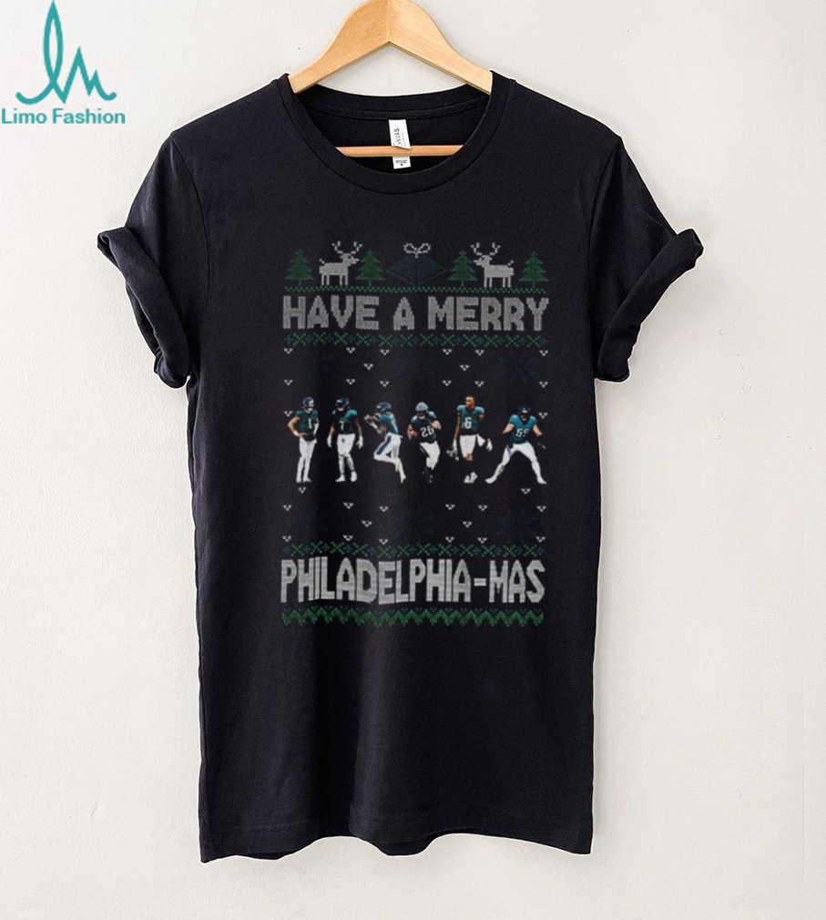 Philadelphia Eagles Merry Christmas shirt - Front View