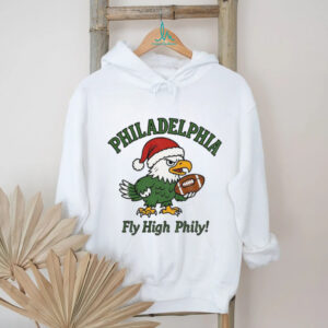 Philadelphia Eagles football mascot Santa hat Fly High Phily NFL Football shirt