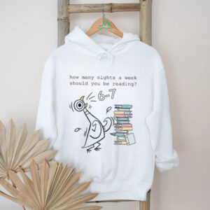 Pigeon Elephant Piggie Children’s Books How Many Nights A Week Should You Be Reading 6 7 shirt