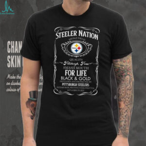 Pittsburgh Steelers Steeler Nation Whiskey Label T Shirt