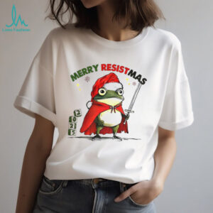 Portland frog Santa hat Merry Resistmas Merry Christmas 2025 meme shirt