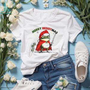 Portland frog Santa hat Merry Resistmas Merry Christmas 2025 meme shirt