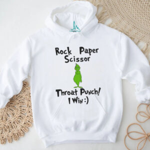 Rock Paper Scissors Throat Punch I Win Grinch Christmas Shirt