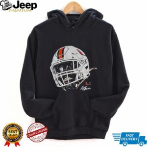 Rueben Bain Jr. helmet face Miami Hurricanes NFL Football signature shirt