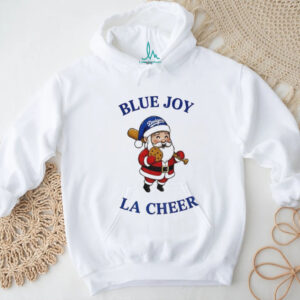 Santa Claus Los Angeles Dodgers Blue Joy LA Cheer Baseball MLB Christmas shirt