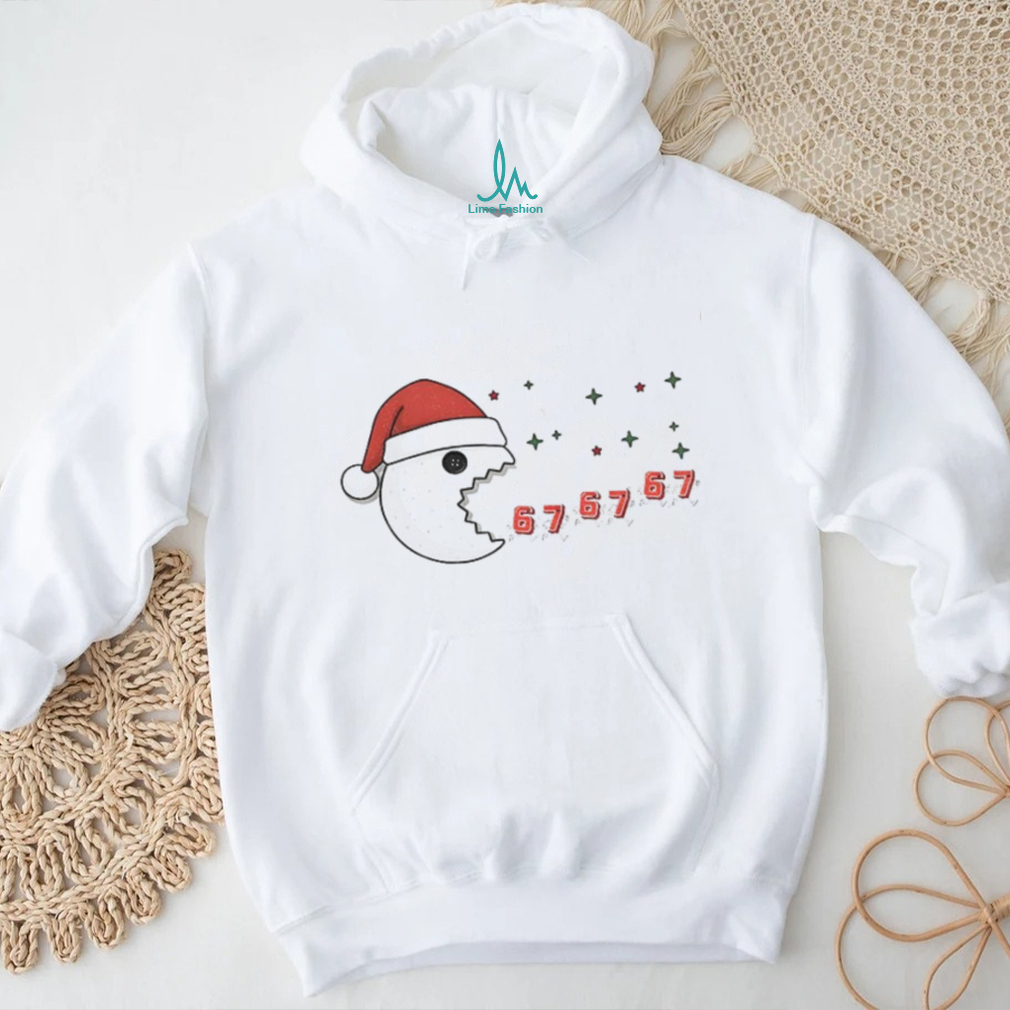 Santa Hat 67 meme Pacman game funny Christmas shirt Santa Hat 67 meme Pacman game funny Christmas shirt