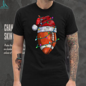 Santa Sports Design For Men Boys Christmas Football Player T Shirt