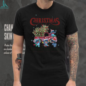 Santa Stitch with Christmas Lights T Shirt