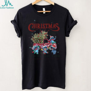 Santa Stitch with Christmas Lights T Shirt