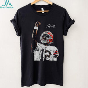 Shedeur Sanders fighting Cleveland Browns NFL Football signature vintage t shirt
