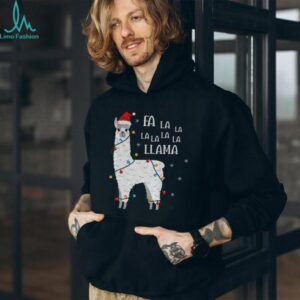 Sheep Santa hat Deck the Halls Fa la la la la la Llama Merry Christmas shirt