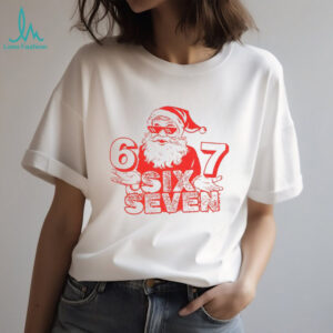 Six Seven Santa thug life sunglasses 6 7 meme Christmas shirt