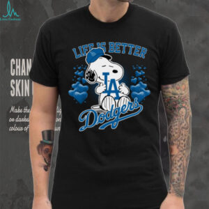 Snoopy Peanuts Life Is Better With Los Angeles Dodgers 2025 T Shirt