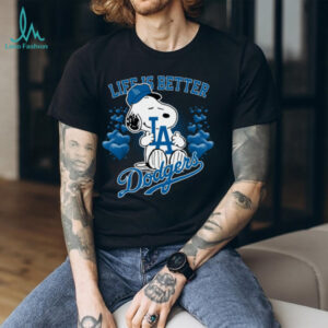 Snoopy Peanuts Life Is Better With Los Angeles Dodgers 2025 T Shirt