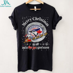 Snoopy Toronto Blue Jays Merry Christmas To All And To Blue Jays A Good Season MLB Baseball shirt