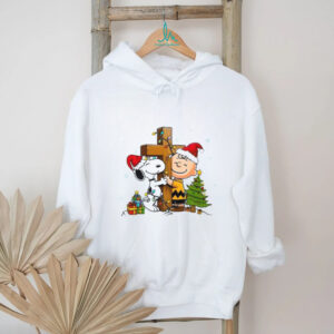 Snoopy and Charlie Brown Christmas Begins with Christ T Shirt